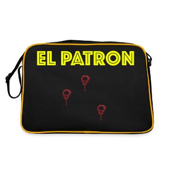El Patron! Mafia Pablo Escobar Funny Sayings Fun - Retro Bag - black/gold - Back