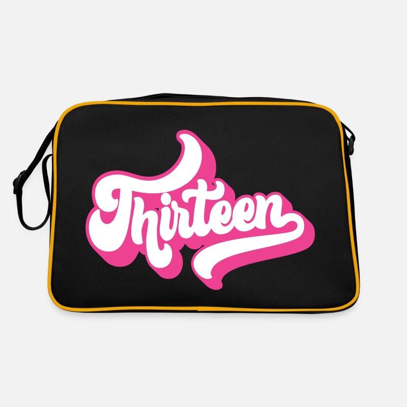 13th Birthday Gift, Hello Thirteen, 13 Years Old Retro Bag