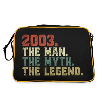 Né en 2003, l’homme, le mythe, la légende - Sac Retro - noir/or - Dos