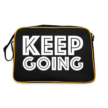 Moving on | Inspiration, perseverance - Retro Bag - black/gold - Back