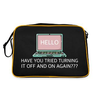 Avez-vous essayé de l’éteindre et de le rallumer - Sac Retro - noir/or - Dos