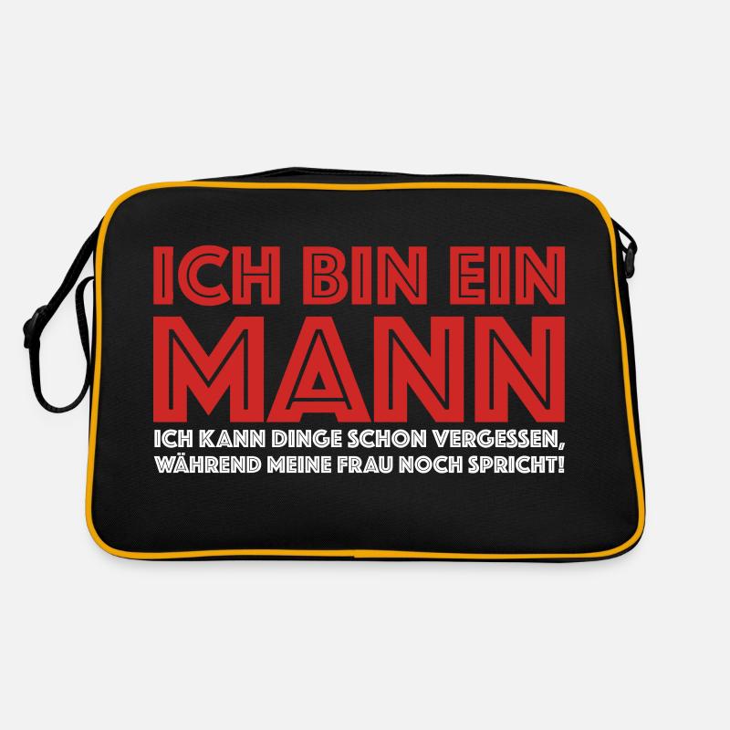 Ich bin ein Mann | lustige Sprüche, vergessen Retro Tasche