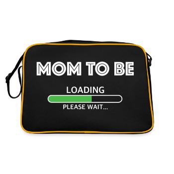 Loading Mom | Baby on board, Child, Party - Retro Bag - black/gold - Back