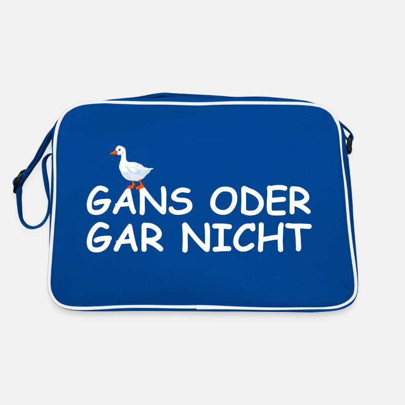 Gans oder gar nicht | lustige Sprüche, Tierschutz Retro Tasche