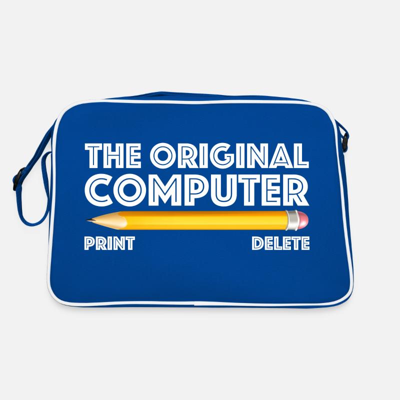 Der ursprüngliche Computer| Bleistift, Radiergummi Retro Tasche