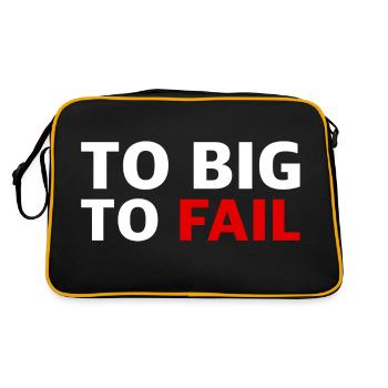 Trop gros pour faire faillite | dictons drôles - Sac Retro - noir/or - Dos