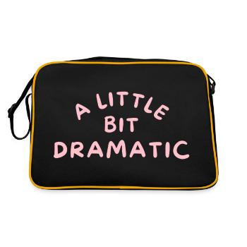 Un peu de drame | Petite amie, dictons amusants - Sac Retro - noir/or - Dos