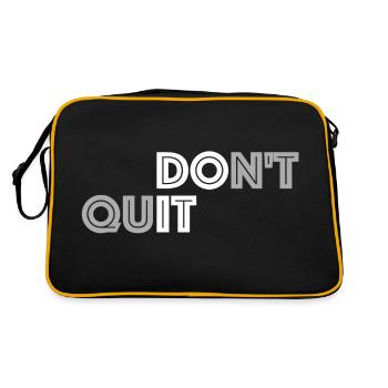 Do it | funny sayings, do, do it, maker - Retro Bag - black/gold - Back