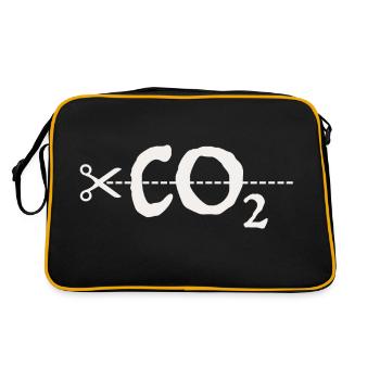 CO2 | Climate Change, Scissors, Nature Conservation - Retro Bag - black/gold - Back