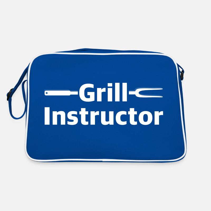 Grill Instructor | grillen, Sonne, Sommer, Bier Retro Tasche