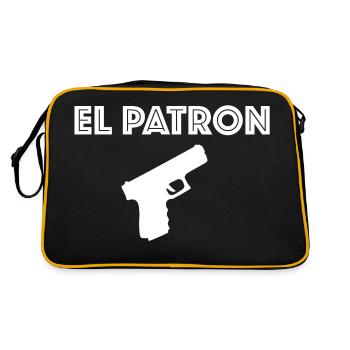El Patron! Mafia Pablo Escobar Funny Sayings Fun - Retro Bag - black/gold - Back