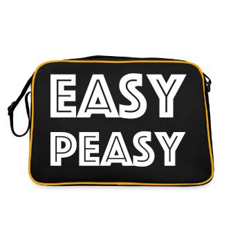 Easy Peasy | drôles de dictons, anglicisme - Sac Retro - noir/or - Dos