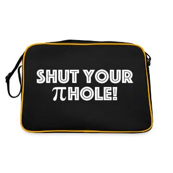 Hold Your Pi Hole | funny sayings, muzzle - Retro Bag - black/gold - Back