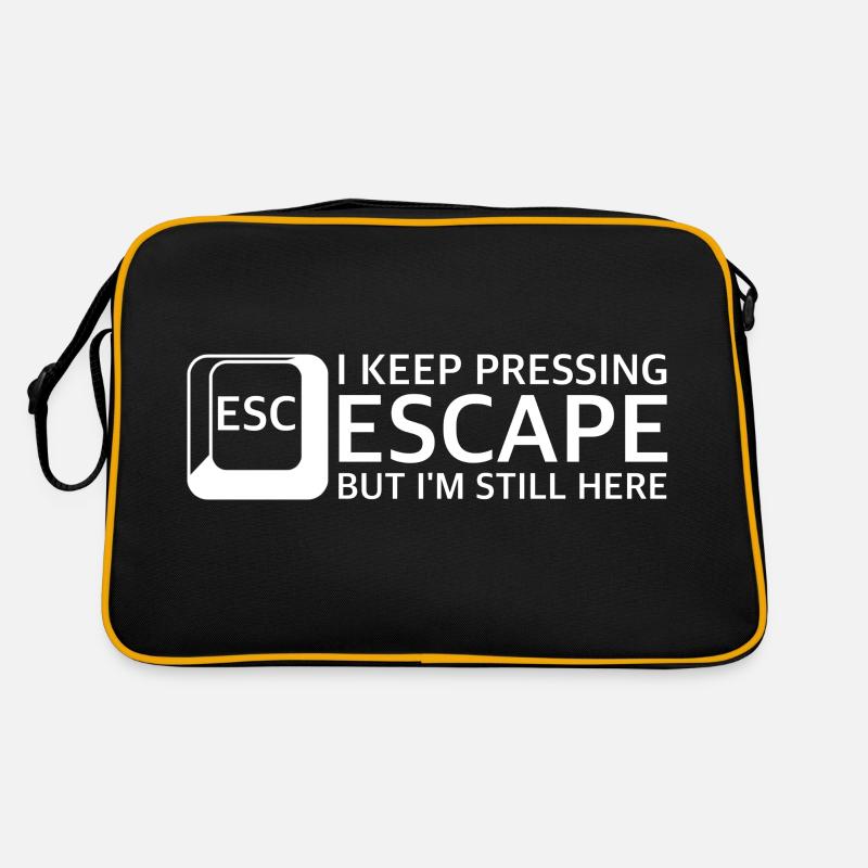 Drücke weiterhin Escape | Computer, Tastatur Retro Tasche