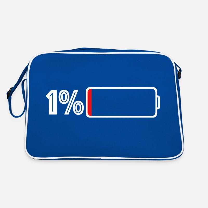 Batterie à 1 % | dictons drôles Sac Retro