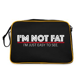 Ich bin nicht dick, ich bin nur leicht zu erkennen - Retro Tasche - Schwarz/Gold - Hinten