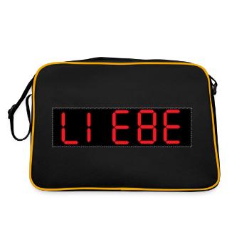 Love 38317 Calculatrice Nombres Police Numérique - Sac Retro - noir/or - Dos