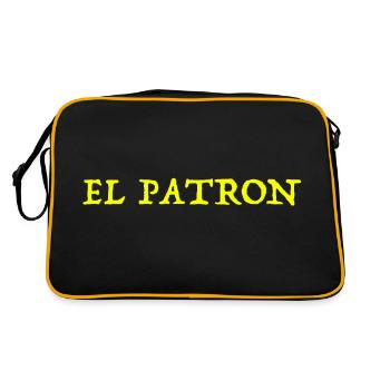 El Patron! Mafia Pablo Escobar Funny Sayings Fun - Retro Bag - black/gold - Back