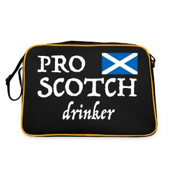 Buveur de scotch Pro | Ecosse, Whisky - Sac Retro - noir/or - Dos