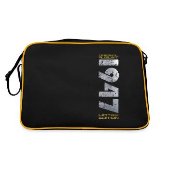 77th Birthday Original August 1947 Born 1947 - Retro Bag - black/gold - Back