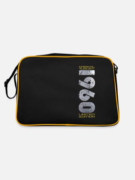 64ème Anniversaire Original Août 1960 Millésime 1960 - Sac Retro - noir/or - Dos