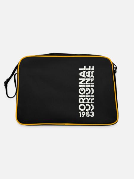 40th Birthday Man Woman Original Vintage 1983 - Retro Bag - black/gold - Back