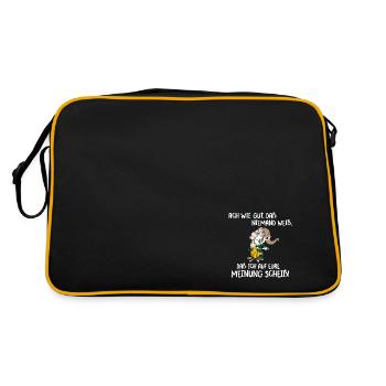 ach wie gut dass niemand weiß - Retro Tasche - Schwarz/Gold - Hinten