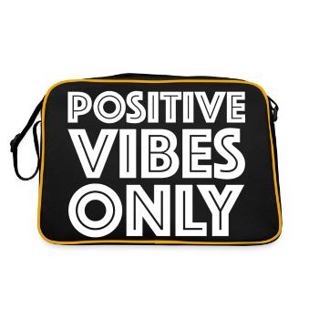 Que des ondes positives | T-shirt Positive Vibes - Sac Retro - noir/or - Dos