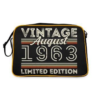 Août 1963 Légende depuis Août 1963 Millésime 1963 - Sac Retro - noir/or - Dos