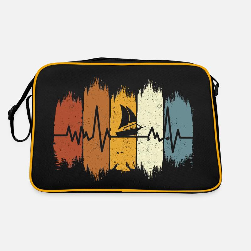 Retro Motorboot Heartbeat Motorboot Retro Tasche