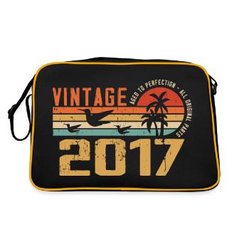 Vintage 2017 Cadeau Anniversaire - Millésime 2017 - Sac Retro - noir/or - Dos