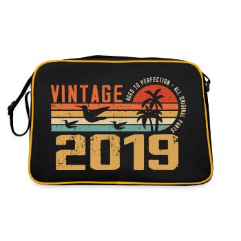 Vintage 2019 Cadeau Anniversaire - Millésime 2019 - Sac Retro - noir/or - Dos