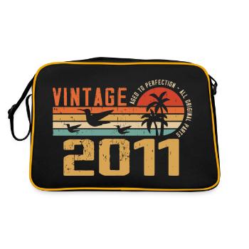 Vintage 2011 Cadeau Anniversaire - Millésime 2011 - Sac Retro - noir/or - Dos