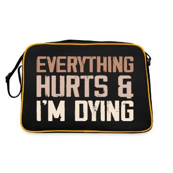 Everything Hurts & I'm Dying - Retro Bag - black/gold - Back