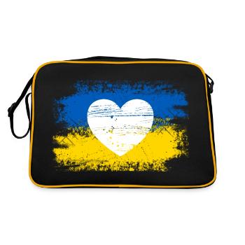 A heart for Ukraine - Retro Bag - black/gold - Back