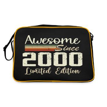 Birthday 24 Years Vintage 2000 Gift 2000 - Retro Bag - black/gold - Back