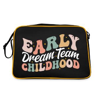 Early Childhood Dream Team Daycare Educator Crew - Retro Bag - black/gold - Back