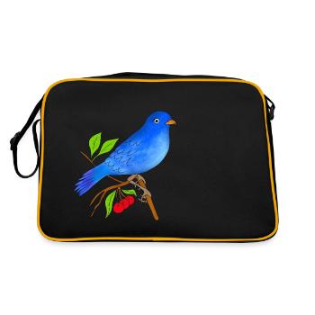 Oiseau bleu - Sac Retro - noir/or - Dos