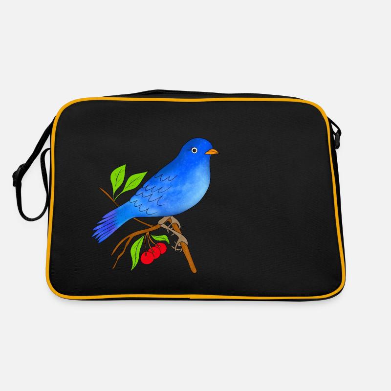 Blauer Vogel Retro Tasche