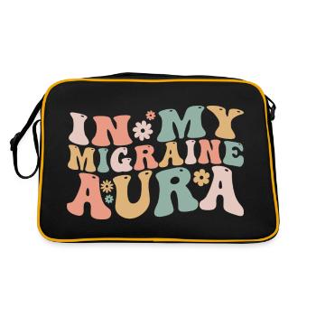 In My Migraine Aura Chronic Migraine Awareness - Retro Bag - black/gold - Back
