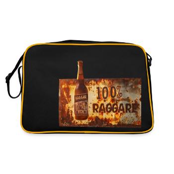 100% Raggare – Sensation de bière rustique - Sac Retro - noir/or - Dos
