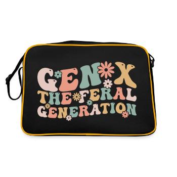Gen X The Feral Generation Funny Generation X - Retro Bag - black/gold - Back
