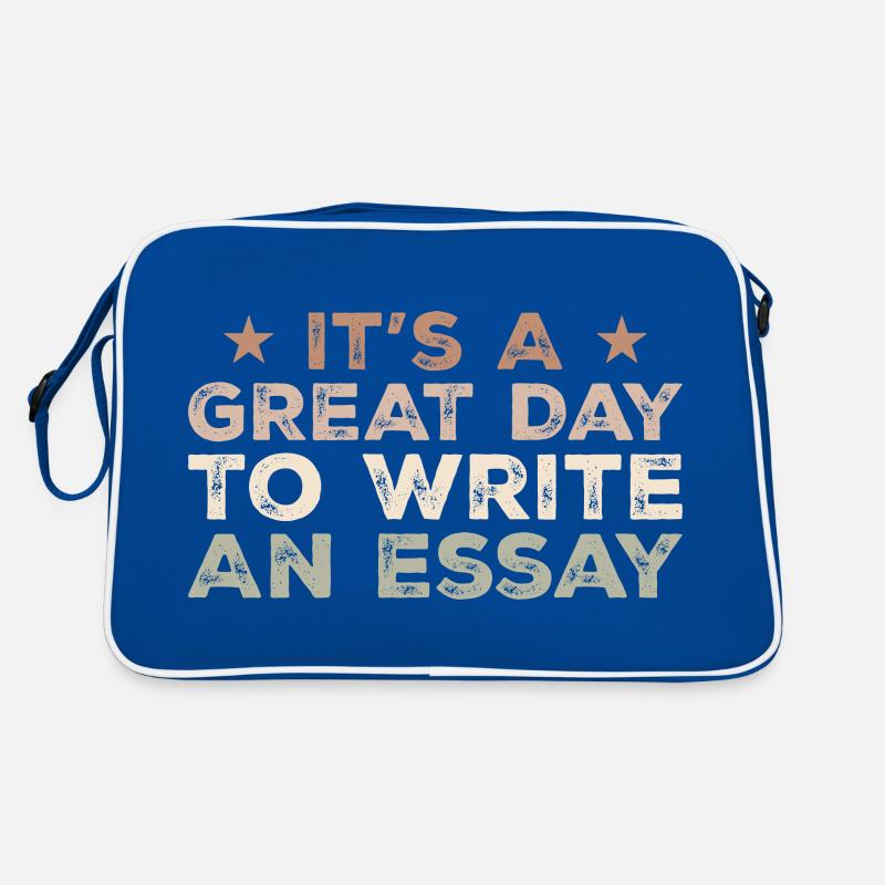 Es ist ein guter Tag, um einen Aufsatz zu schreiben Englischlehrer Retro Tasche