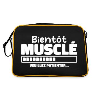 Soon to be muscular - please wait - Retro Bag - black/gold - Back