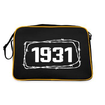 Vintage Fabriqué En 1931 - Anniversaire 93 ans - Sac Retro - noir/or - Dos