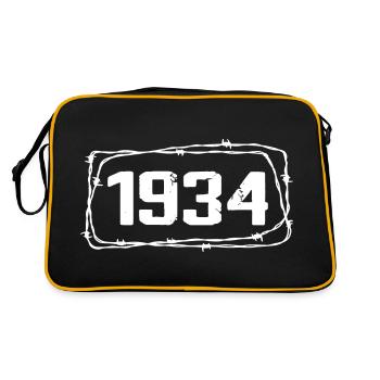 Vintage Fabriqué En 1934 - Anniversaire 90 ans - Sac Retro - noir/or - Dos