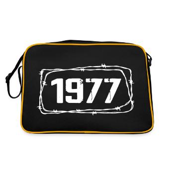 Vintage Fabriqué En 1977 - Anniversaire 47 ans - Sac Retro - noir/or - Dos