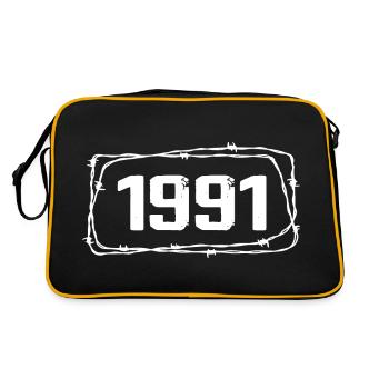 Vintage Fabriqué En 1991 - Anniversaire 33 ans - Sac Retro - noir/or - Dos