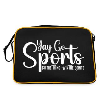 Yay Go Sports Mach das Ding, gewinne die Punkte - Retro Tasche - Schwarz/Gold - Hinten