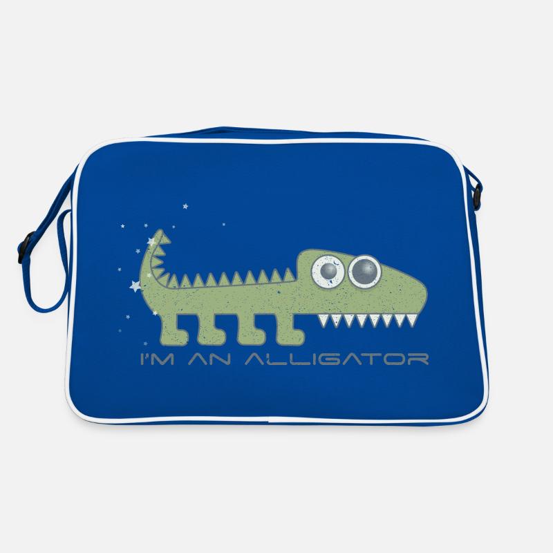 Ich bin ein Alligator Retro Tasche